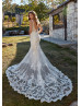 Lace Tulle V Back Dazzling Wedding Dress Lace Tulle V Back Dazzling Wedding Dress